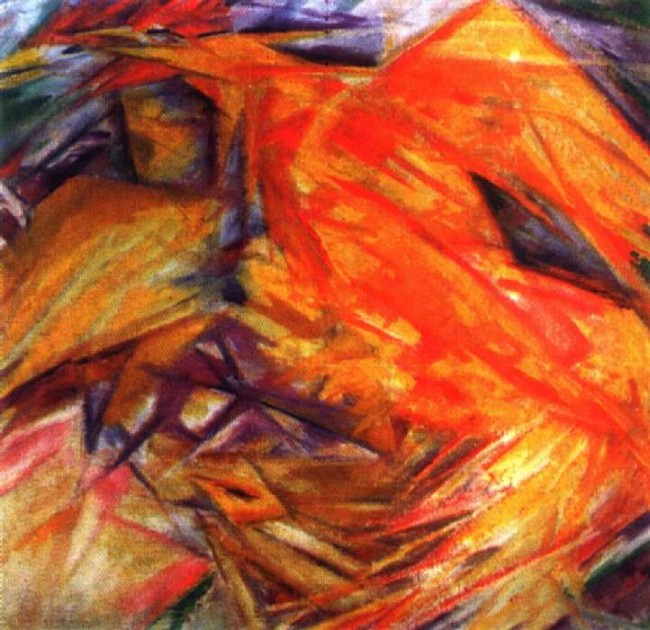 Сочинение по картине: Ларионов - "Петух (Лучистый этюд)"